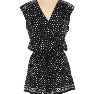 Max Studio Small Polka Dot Shorts Romper